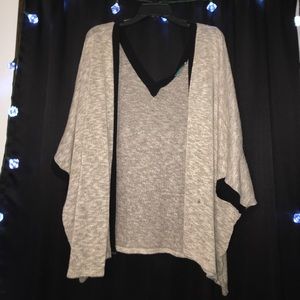 Gray sweater kimono!