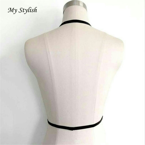 Women Cage Strappy Strap Bralette Bra Top Blouse - Picture 3 of 3