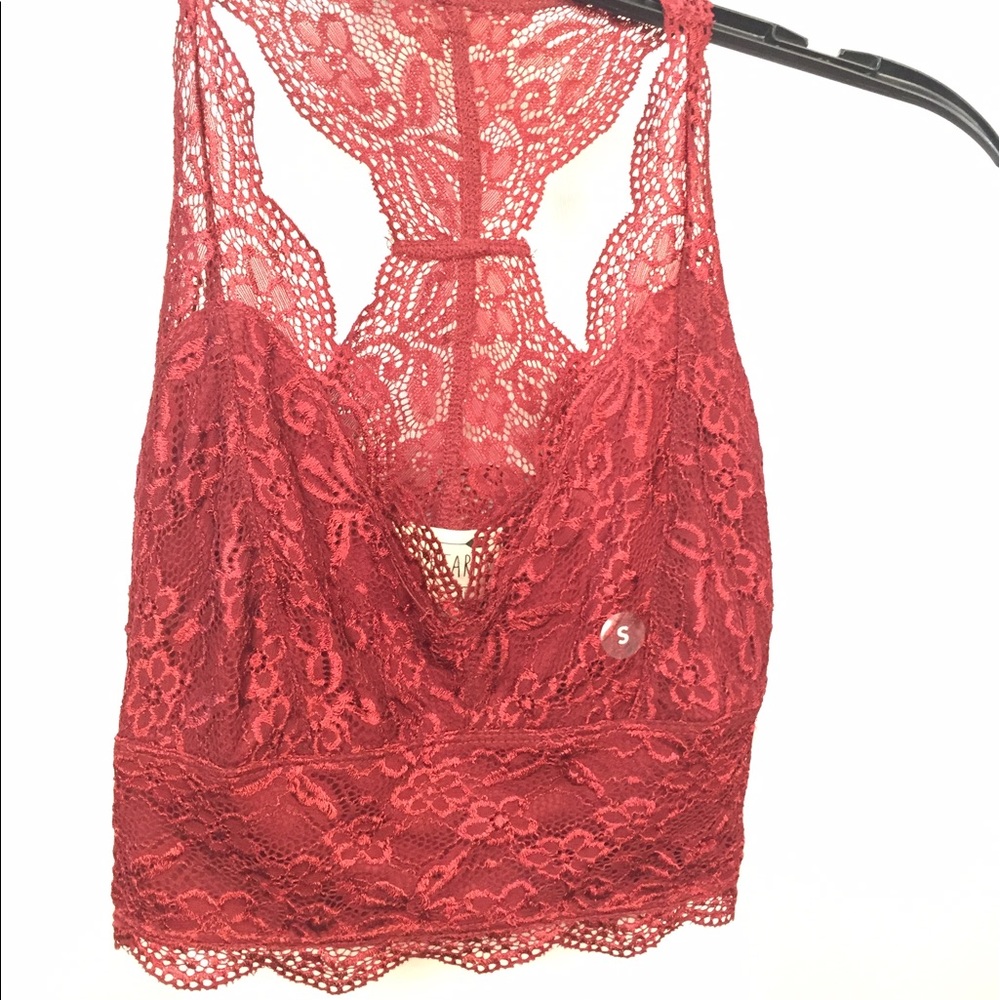 Floral Lace Bra Racerback Unpad Mesh Bralette