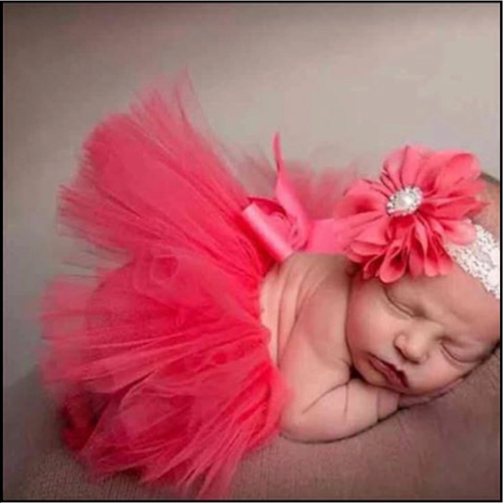 Baby Headband And Tutu