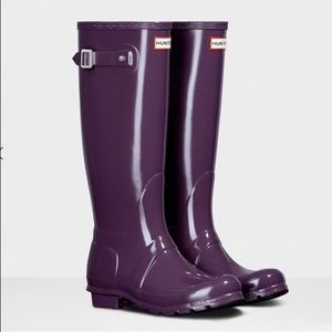 Dark Purple Hunter Rain Boots