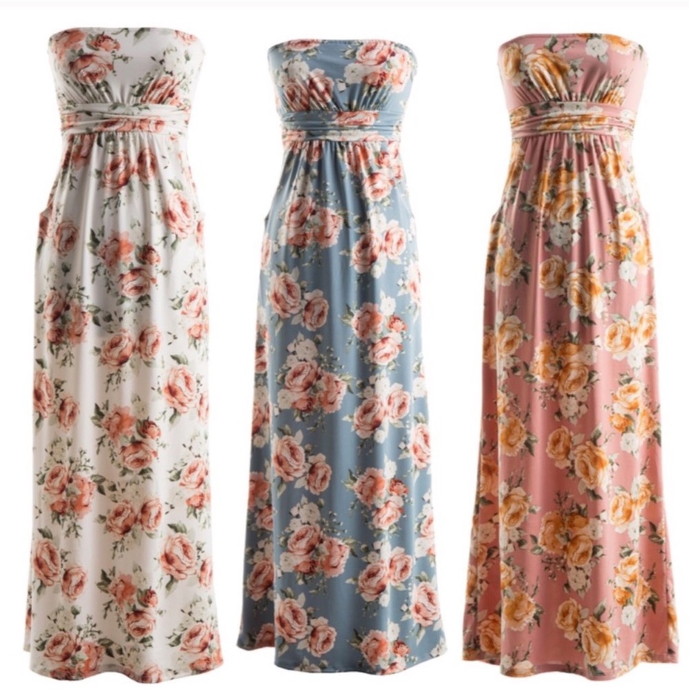 SALE || Floral Maxi || Available in three colors