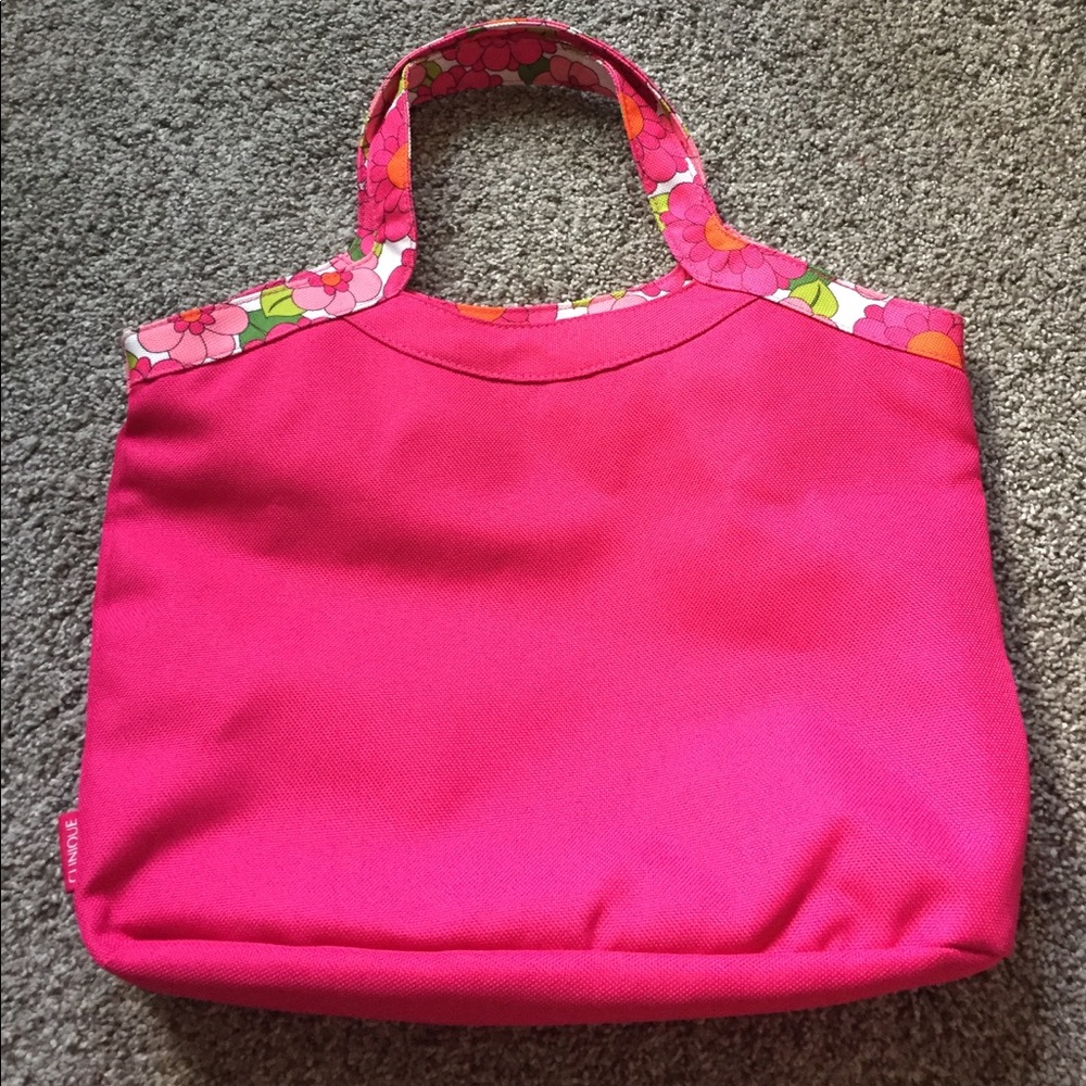 Pink Clinique bag