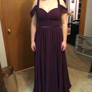 Plum prom dress
