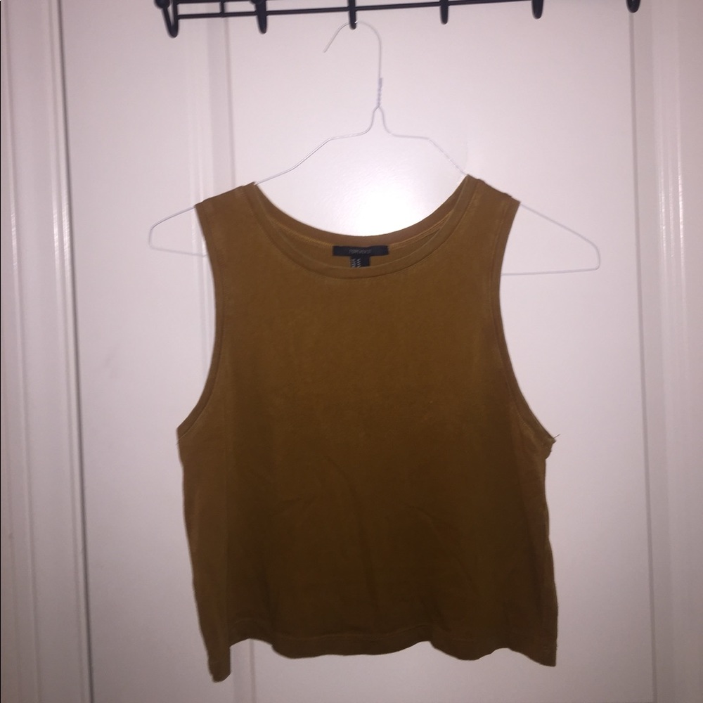 Cropped tank top.
