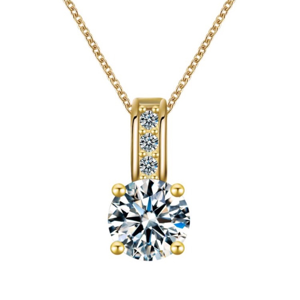 Solitaire CZ Pendant Necklace