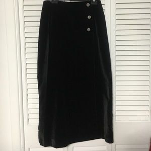 Roughrider Black Velour Wrap Skirt