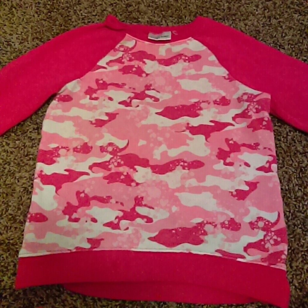 Pink camouflage sweater