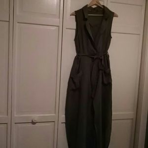 Olive green maxi dress