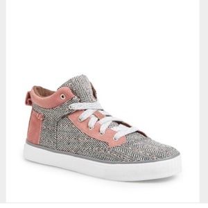 Toms hightop shoesnpink and grey