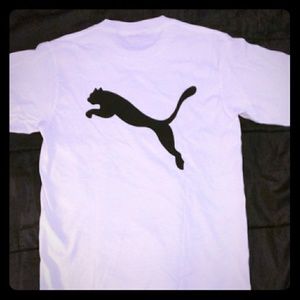 White Long Sleeve Puma t-shirt