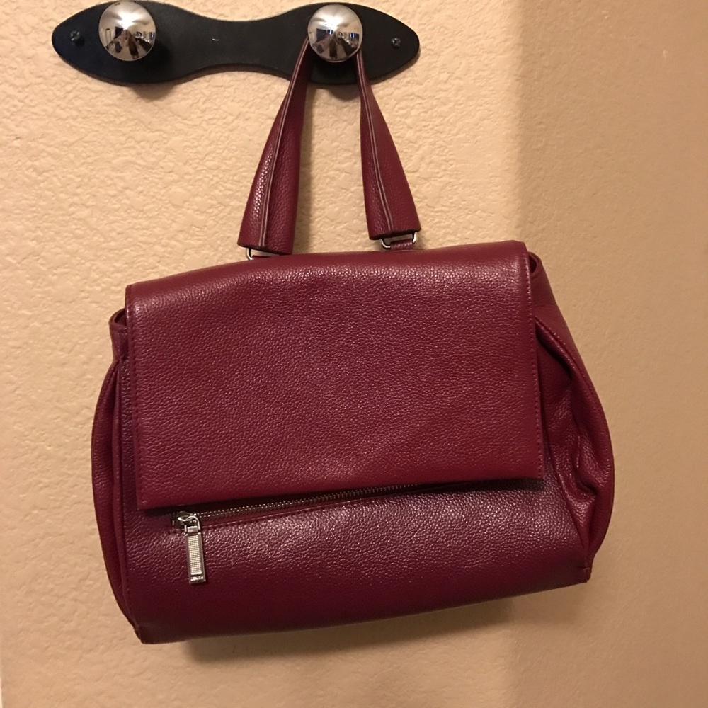 Wine Leather Handbag