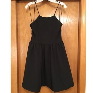 ‼️ LAST CHANCE ‼️ BLACK BACKLESS SKATER DRESS