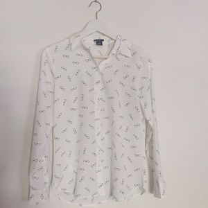 ANN TAYLOR 2P geek chic 👓 blouse