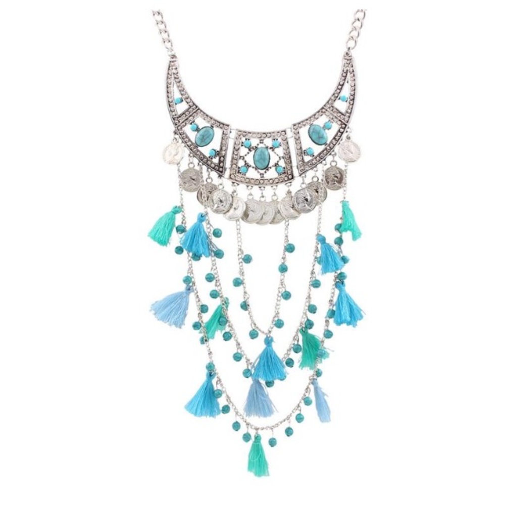 BOGO Sale Turquoise Boho Necklace - Picture 2 of 6
