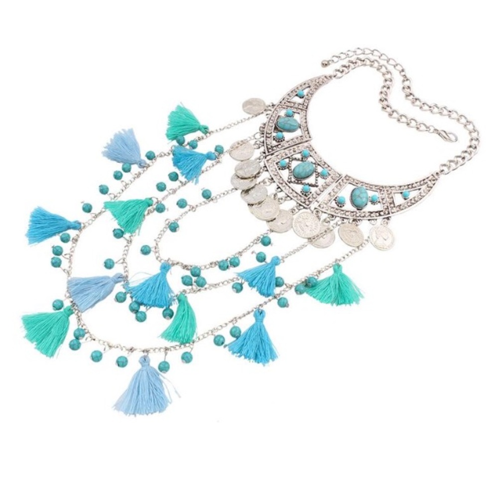 BOGO Sale Turquoise Boho Necklace - Picture 3 of 6