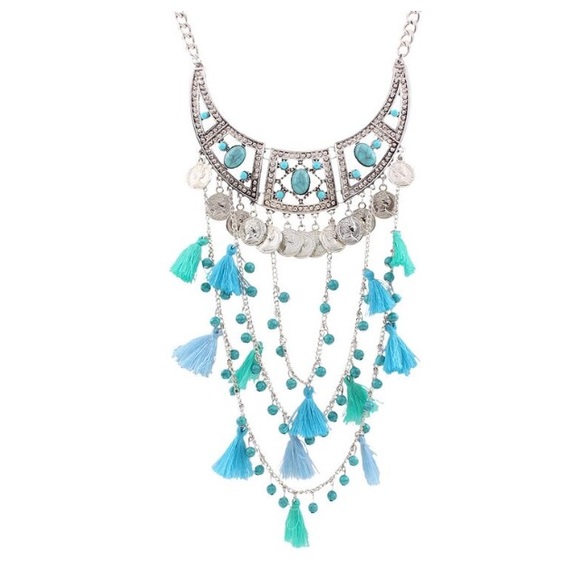 BOGO Sale Turquoise Boho Necklace - Picture 2 of 6