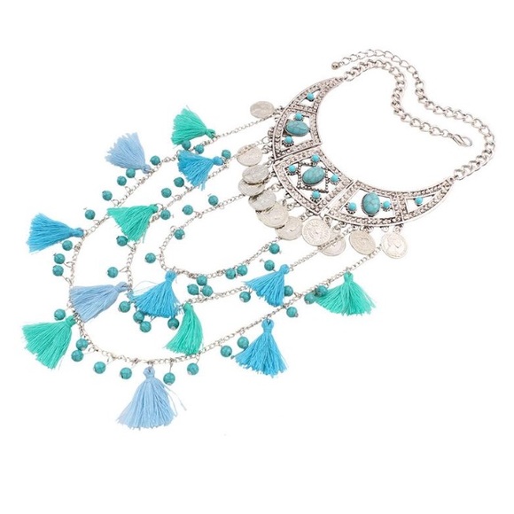 BOGO Sale Turquoise Boho Necklace - Picture 3 of 6