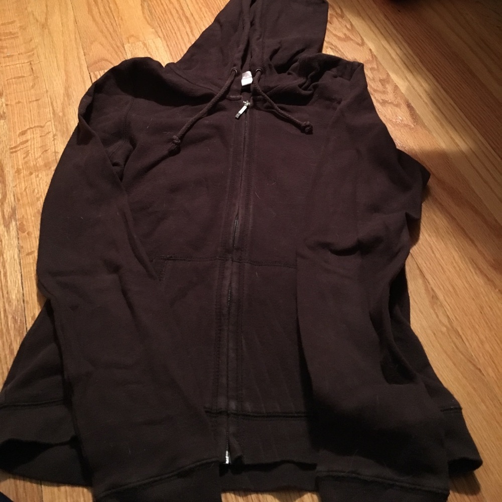 Romeo & Juliet Couture brown zip up w/ angel wings