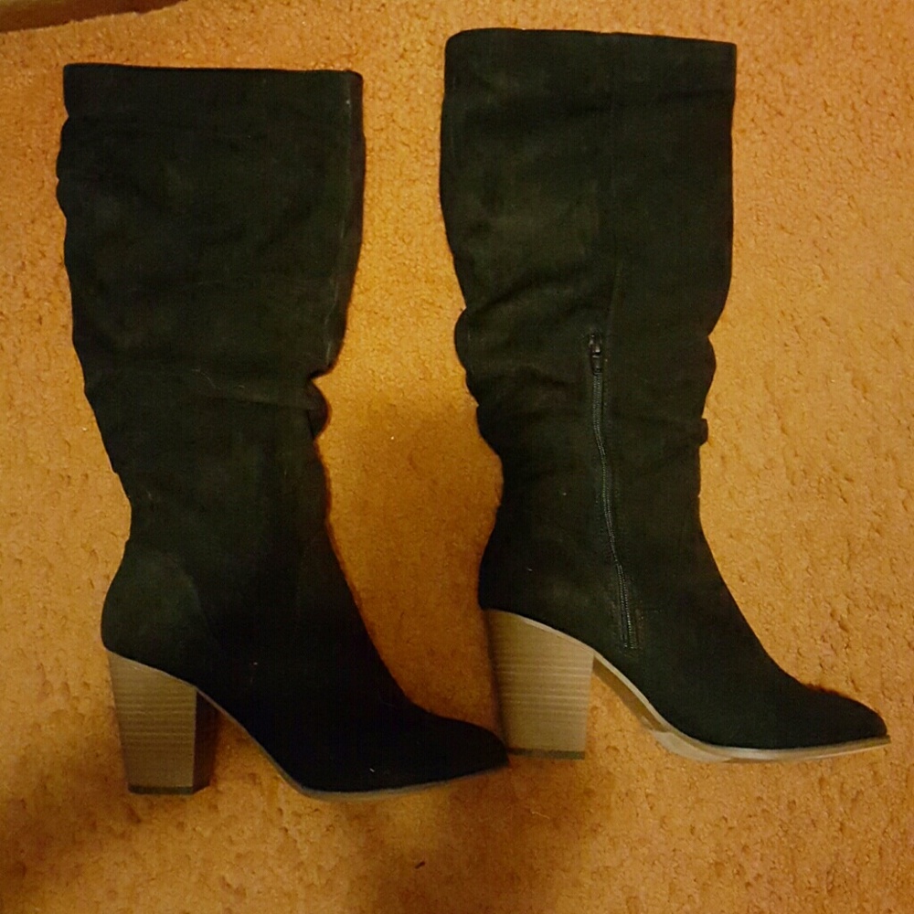Merona Black Heeled Boots