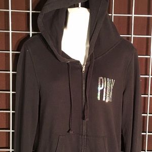 THINK PINK!!  VS PINK zip up "New York" hoodie