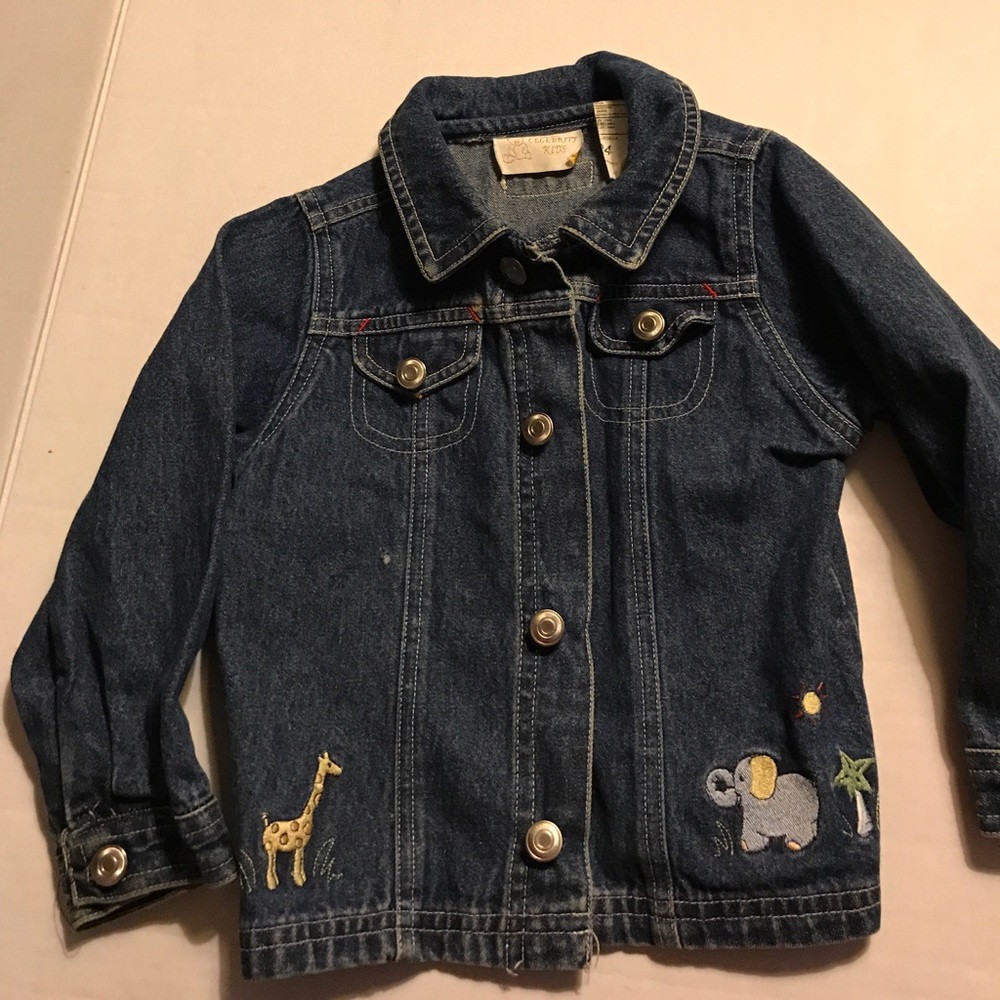 Denim Jacket Size 24 Months, Embroidered