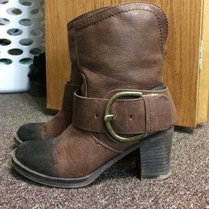 Brown and Black Ankle Boots