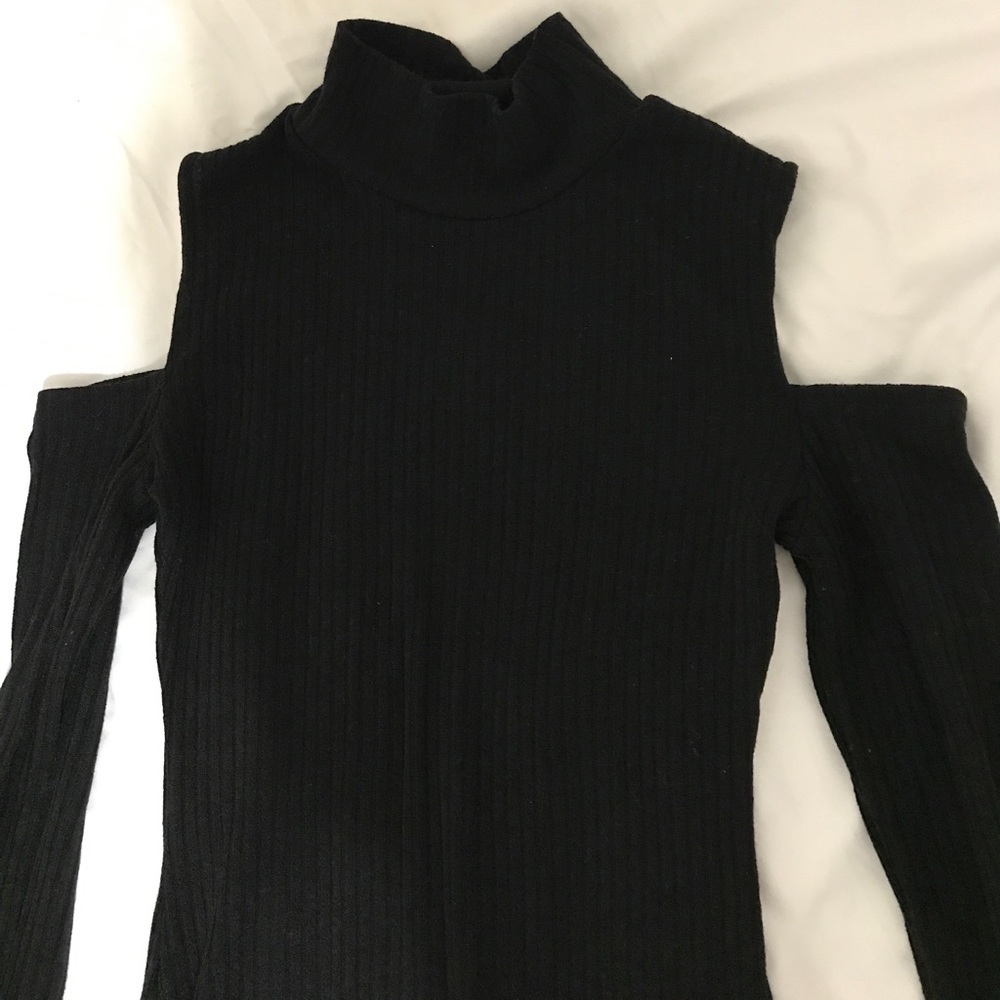Collared off shoulder dress
