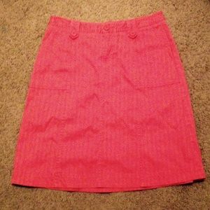 Coral Skirt With Pockets
