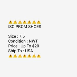 ISO PROM SHOES