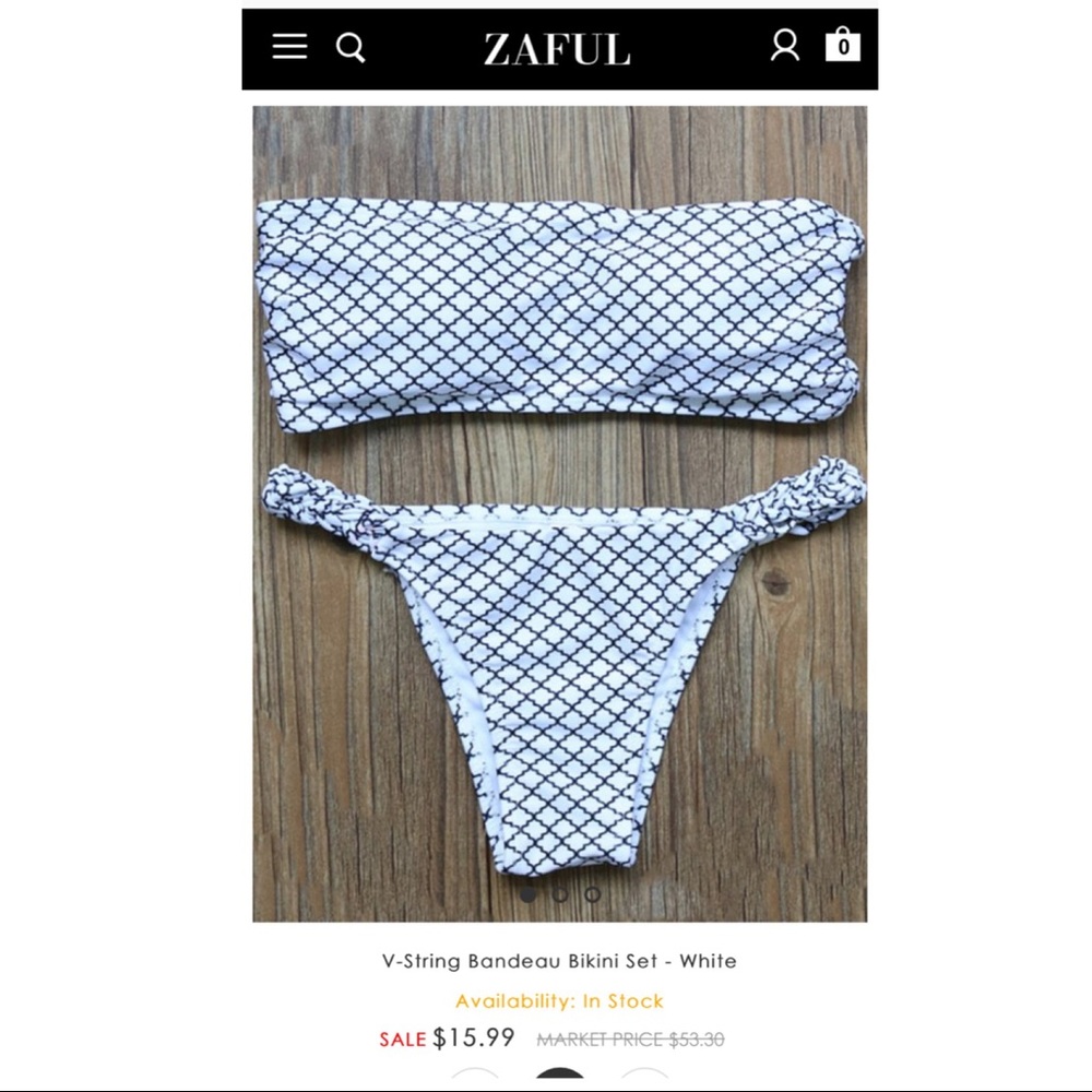 ZAFUL black and white bikini