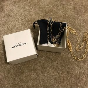 Alexis Bittar long gold necklace