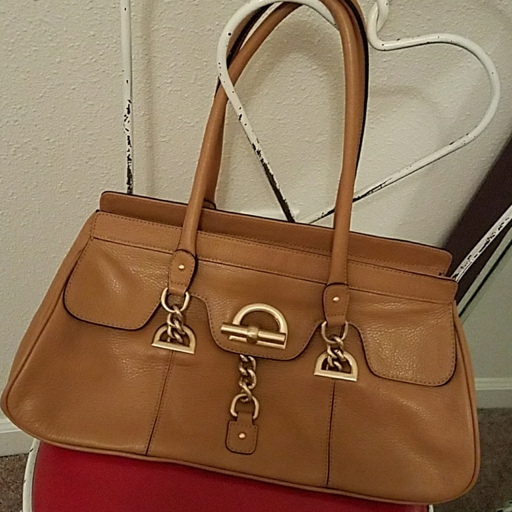 Charles David tan/camel leather bag