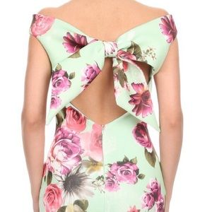 Green flowery dress
