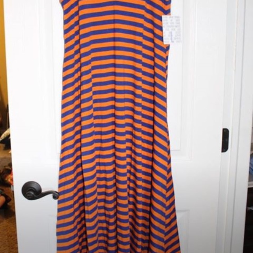 Blue and orange LuLaRoe Maxi skirt