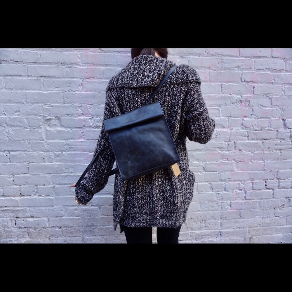 Brand new leather bagpack