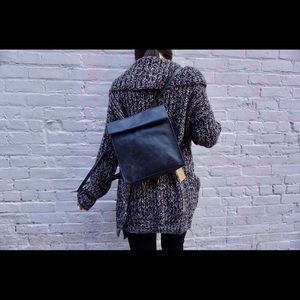 Brand new leather bagpack