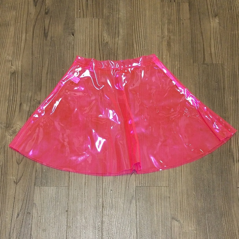 American Apparel clear circle skirt in Pink sz XS