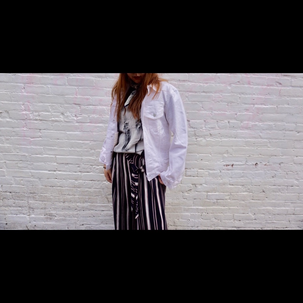 White denim jacket