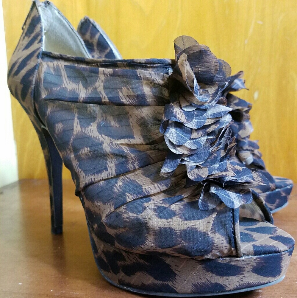 Open Toe Cheetah Booties