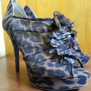 Open Toe Cheetah Booties