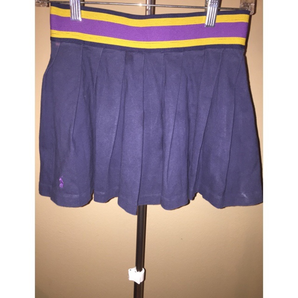 Ralph Lauren Navy Pleated Skirt 🌱