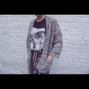 black&white cardigan
