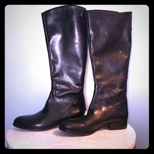 Franco Sarto Black Leather Boots 8M