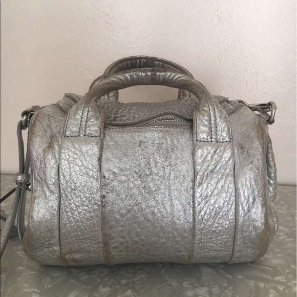 Alexander Wang Handbags - Alexander Wang Metallic Silver Rockie Bag Purse