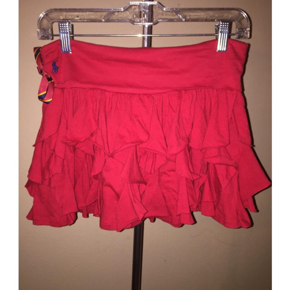 Ralph Lauren Red Ruffled Skirt🌱