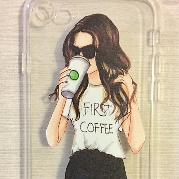 iPhone 7 Plus Case - Girl Loves Coffee - Picture 2 of 3