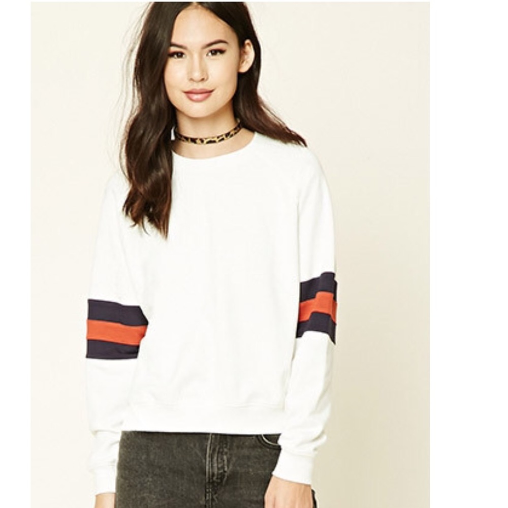 French Terry Striped Sweater