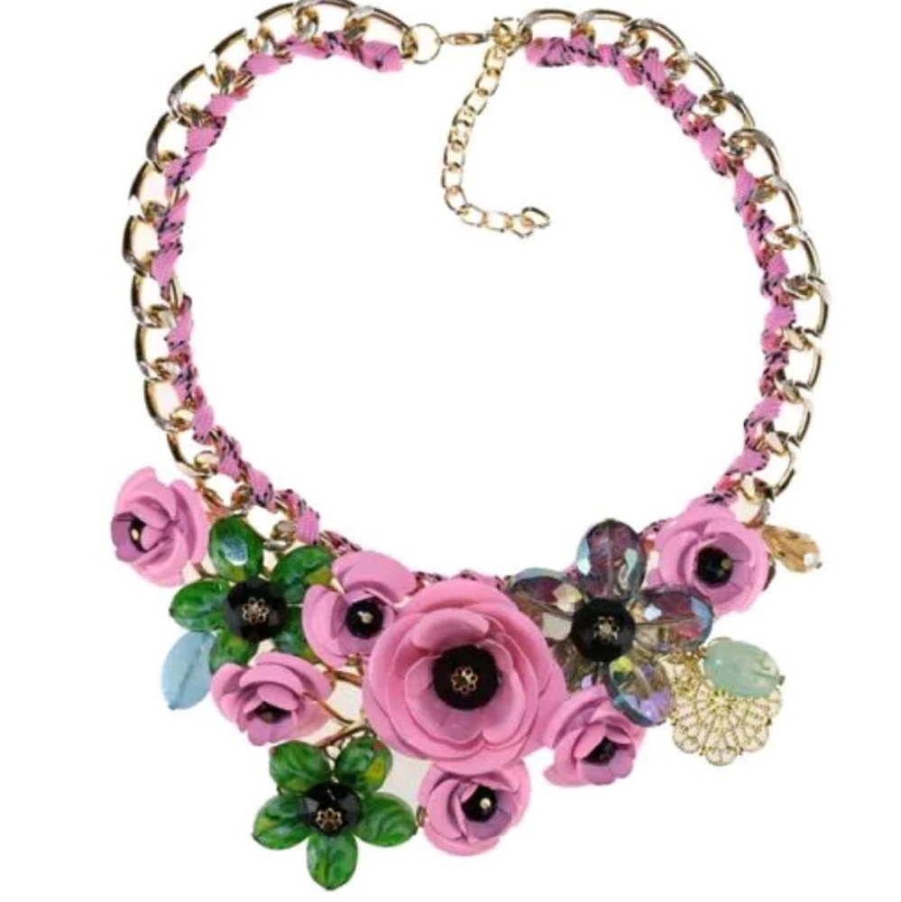 HP!🎉😱🌸Petal Pink Betsey Johnson Necklace🌼 - Picture 2 of 2