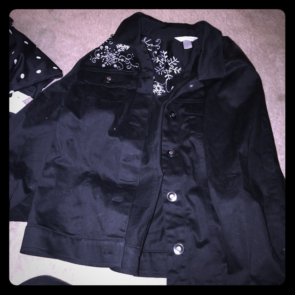 Christopher banks rhinestone button up